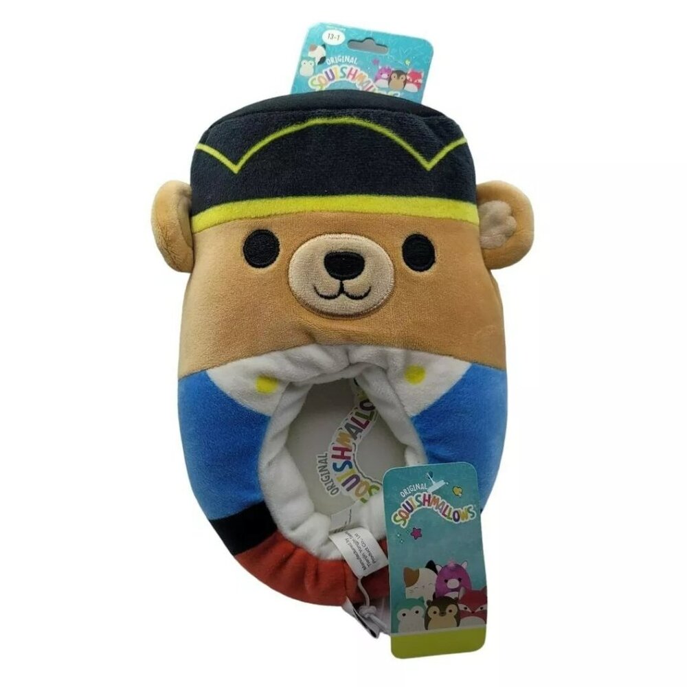 NWT Squishmallows Kids Slippers Toy Soldier Baron the Bear - Picture 1 of 4